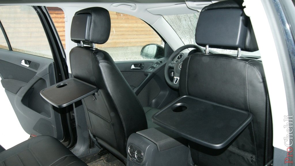 Авточехлы из черной экокожи для Volkswagen Tiguan 2011 №9
