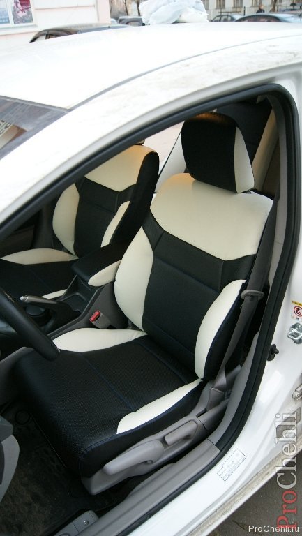 Топовые авточехлы из экокожи для Honda Civic New №7