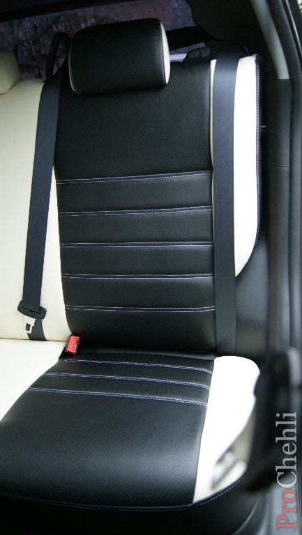 Черно-белые авточехлы для Mitsubishi Asx №9