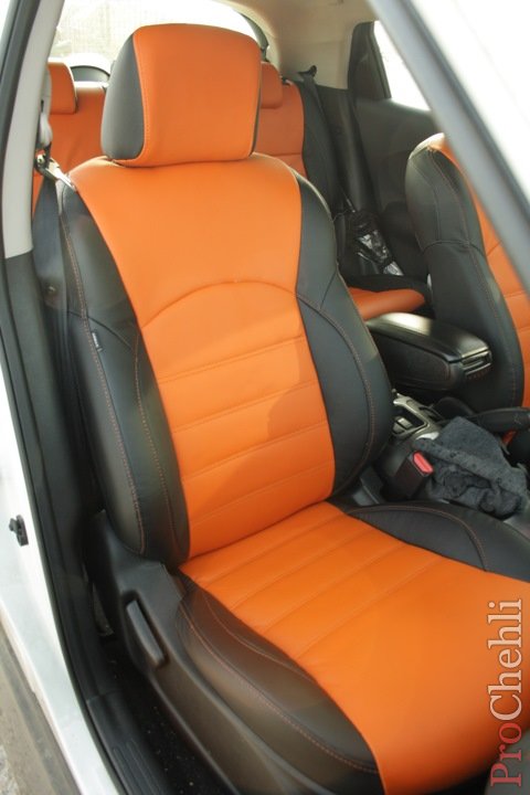 Оранжевые автомобильные чехлы для Nissan Juke Фото 1