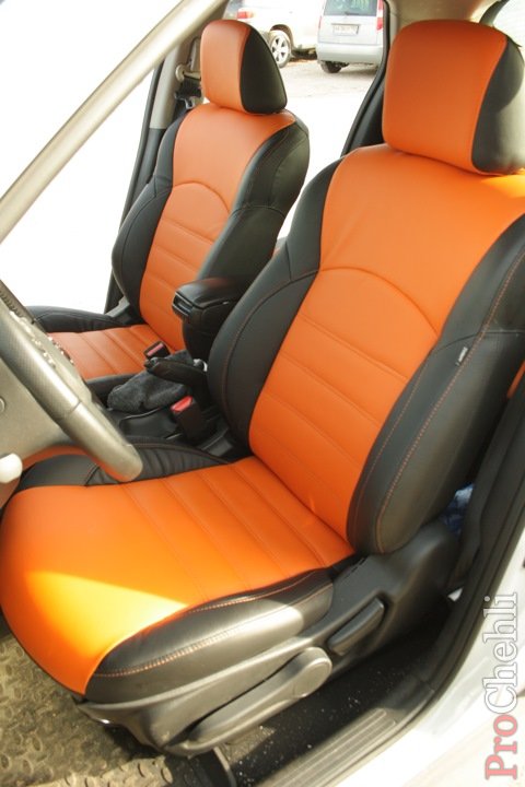 Оранжевые автомобильные чехлы для Nissan Juke Фото 2