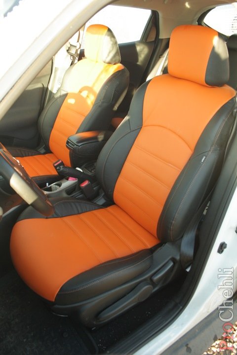 Оранжевые автомобильные чехлы для Nissan Juke Фото 3