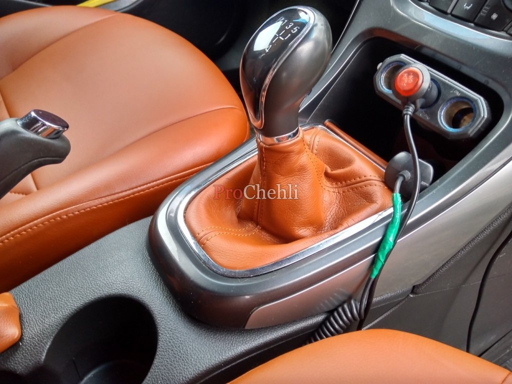 Чехлы для Opel Astra J из коричневой экокожи с ромбом №3