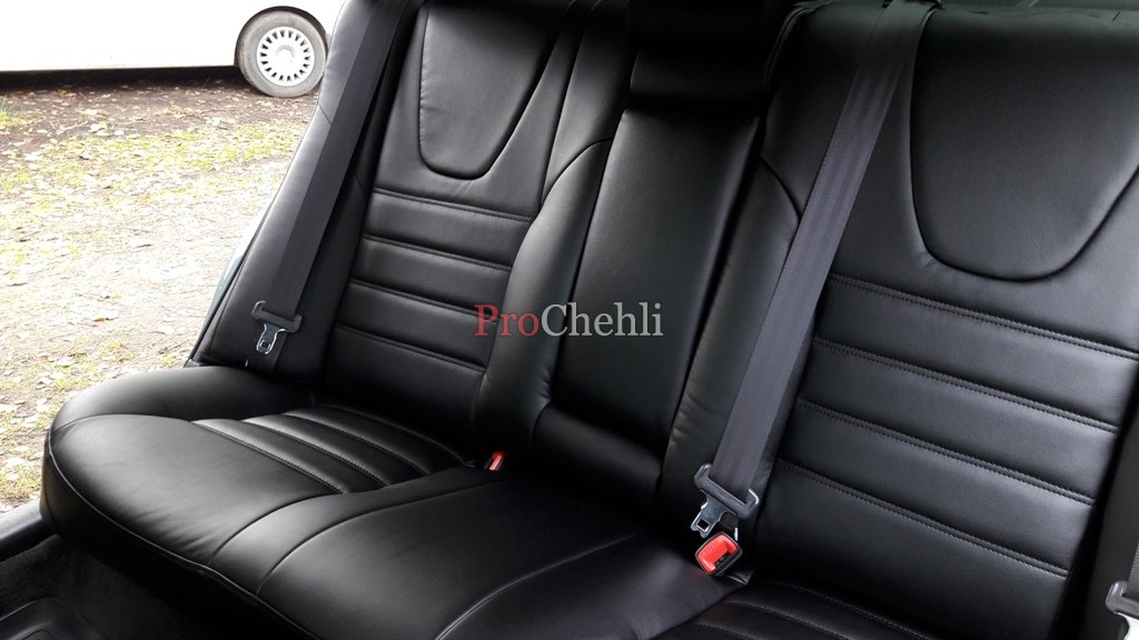 Черные каркасные авточехлы уровня перетяжки для сидений Toyota Camry 6 от prochehli.ru