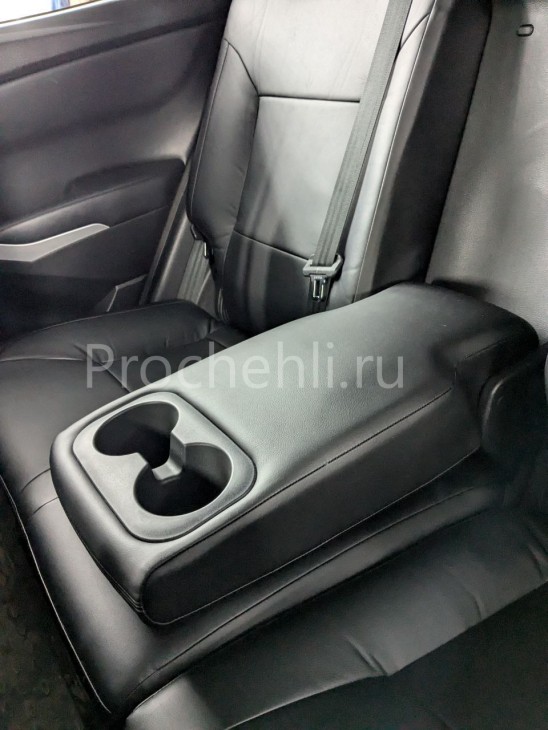 Ssang Yong Actyon 2 Каркасные авточехлы для Ssang Yong Actyon 2 из черной экокожи №5
