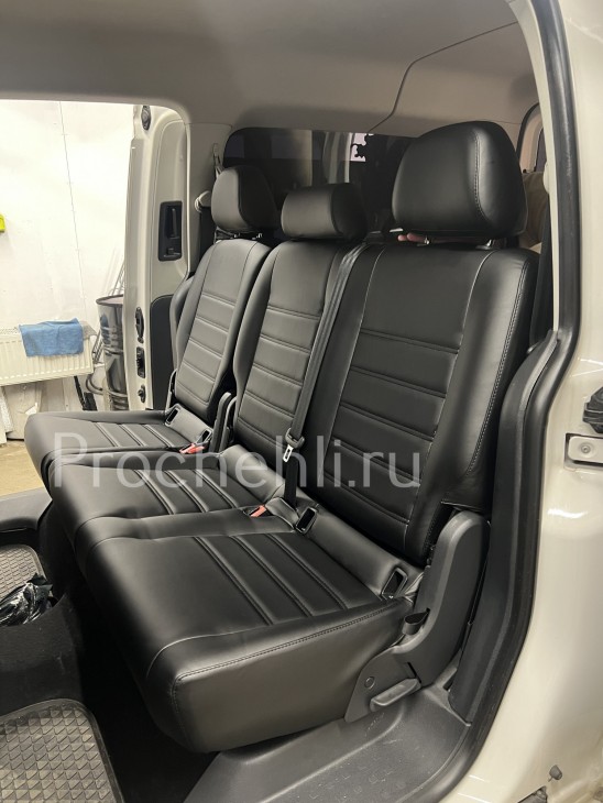 Чехлы для задних сидений VW Caddy из черной экокожи Чехлы для VW Caddy из черной экокожи №2