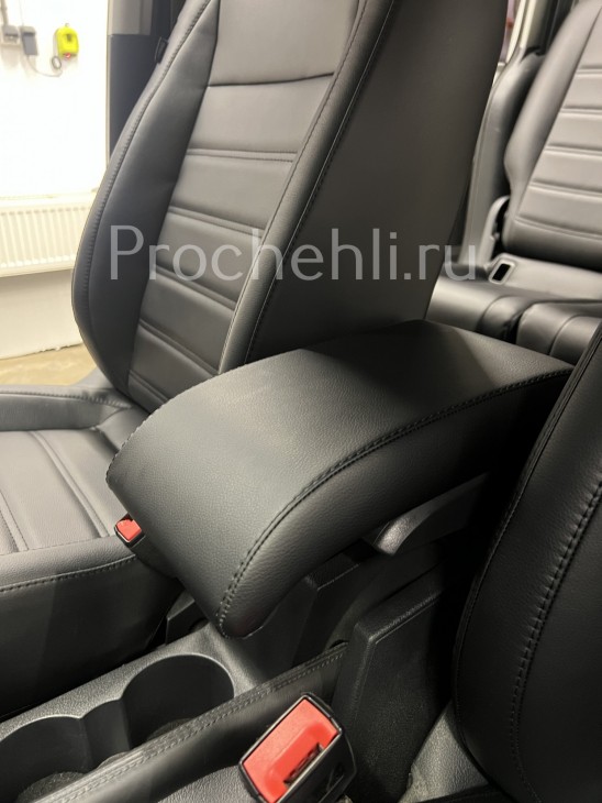 Чехлы для передних сидений VW Caddy из черной экокожи Чехлы для VW Caddy из черной экокожи №4