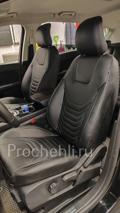 Чехлы для Ford S-Max 2 поколения из экокожи №1