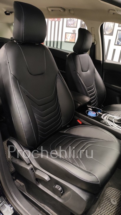 Чехлы для Ford S-Max 2 поколения из экокожи №4