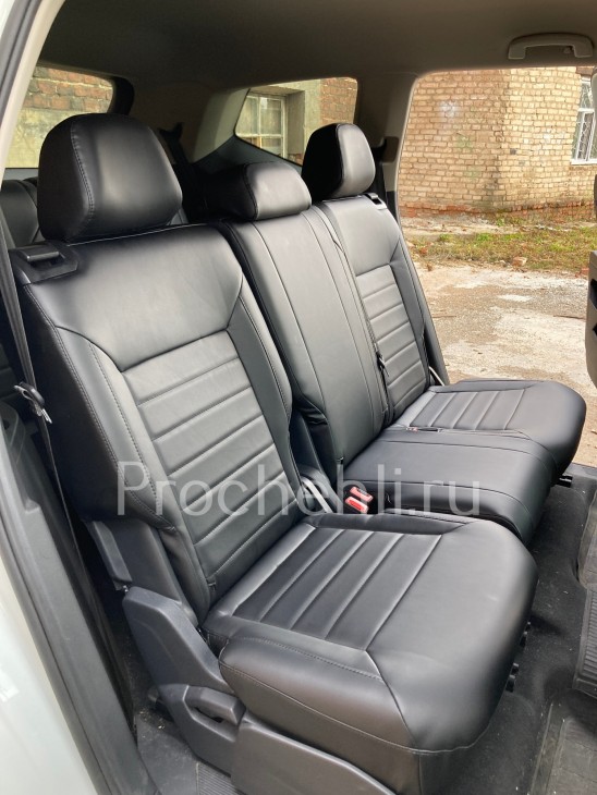 Volkswagen Atlas 1 Каркасные авточехлы VW Terramont/ Atlas из черной экокожи №4